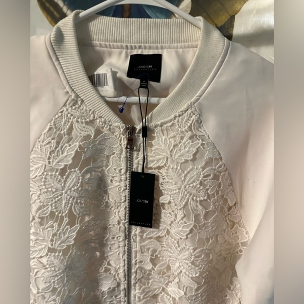 Joe's jeans collection NWT white lace bomber jacket